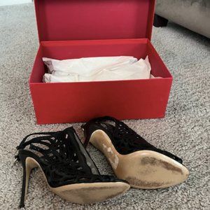 $650 Red Valentino leather open booties 37 EXCELLENT condition